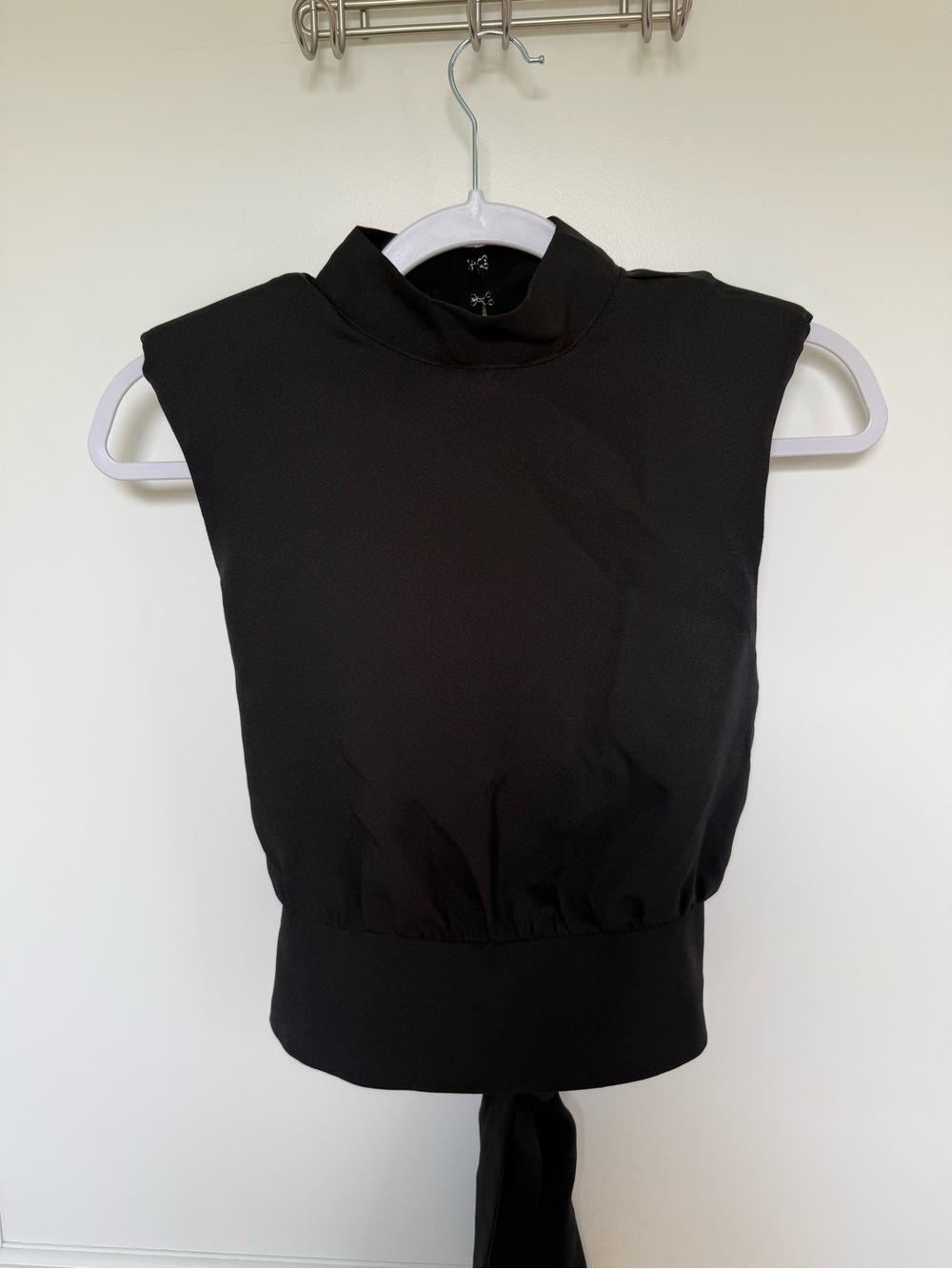NWT Express Sleeveless Mock Neck Black Top